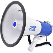 Pyle Megaphone Speaker PA Bullhorn with Built-in Siren - 50 Watts Adjustable Volume Control and 1200 Yard Range - Ideal for Football, Baseball, Basketball Cheerleading Fans & Coaches o
