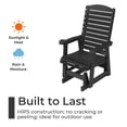 thumbnail image 5 of Innovaze HIPS Patio Glider for One Person with Cup Holders,All-Weather Resistant, Heavy Duty700 LBS ,Matt Black, 5 of 5