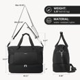 thumbnail image 6 of Weekender Bags for Women Carry On Bag Travel Duffel Overnight Duffle Bag with Shoe Compartment 2Pcs Set, 6 of 7