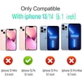 thumbnail image 2 of Funda para iPhone 13, funda para iPhone 14 para mujer con soporte de anillo giratorio de 360°, funda protectora magnética para iPhone 14/Apple 13 (roja), 2 of 8