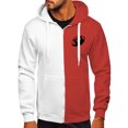 thumbnail image 1 of Bowake Zipper Hoodies For Men Loose Color Block Hooded Jacket with Pocket Plus Size Casual Sweatshirt, 1 of 2