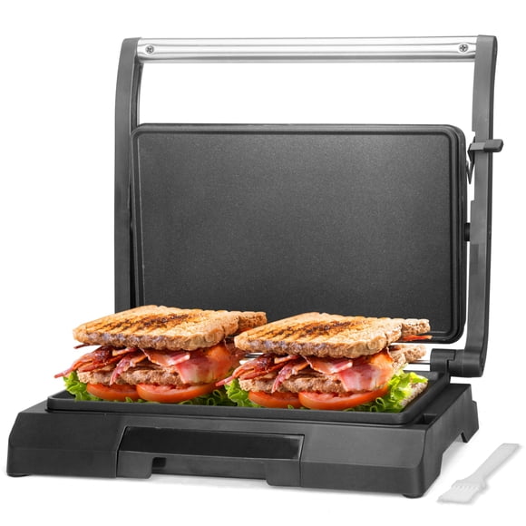 Prensa eléctrica para panini Baker's Friend Mini parrilla de 2 rebanadas
