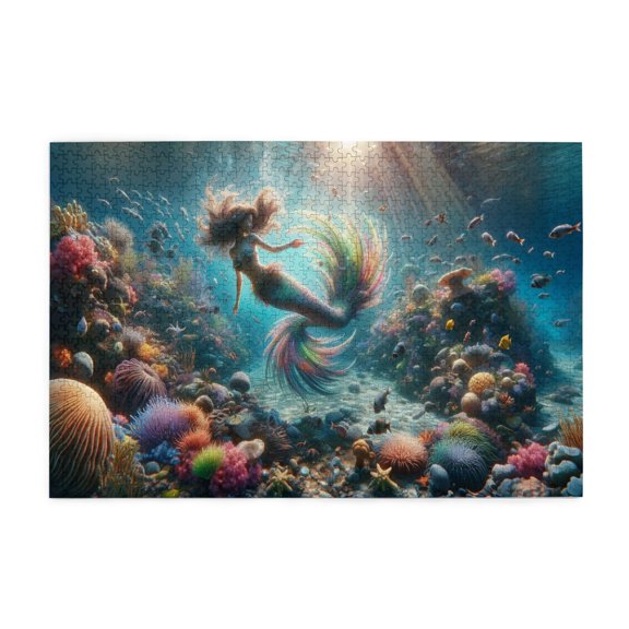 1000 PCS Charming Mermaid - 1000 Piece Whimsical Jigsaw Puzzles,Ideal For Relaxation And Family Fun,Wonderful Imagination,Funny Adults Wooden Puzzle,Challenging Brain Exercise