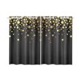 thumbnail image 1 of Cortina de Ventana Estrella Galaxia ABPHQTO con Estrellas Doradas 65x90 cm Dos Piezas, 1 of 3
