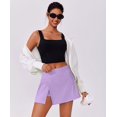 thumbnail image 6 of Pinspark Women's Tennis Skirts High Waisted Workout Skorts with Inner Pockets Side Split Golf Skirt Lightweight Athletic Skort Summer, 6 of 6