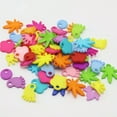 thumbnail image 3 of EOEMY 100 Mixed Color Plastic Assorted Cute Foot Hands Flower Maple Charms Pendants, 3 of 4