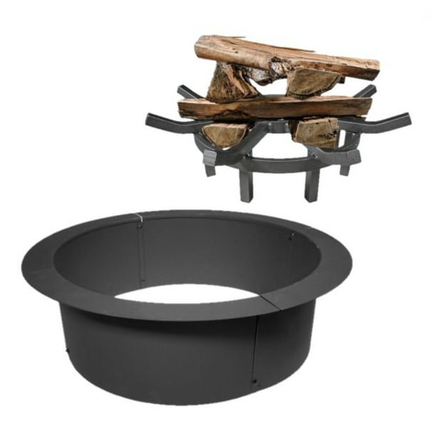 24 Wagon Wheel Fire Grate Combo, Fire Pit Bowl Insert 24 Inch