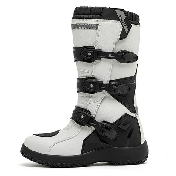Botas de moto elegantes: diseño clásico, cómodas y transpirables, adecuadas tanto para desplazamientos diarios como para conducción informal.,Blanco,45
