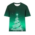 thumbnail image 4 of Camisetas Casuales de las Mujeres Suéter de Manga Corta Impreso Cuello Redondo, Poliéster Ligero para Todas las Estaciones Diario Y Confort de Uso, 4 of 4