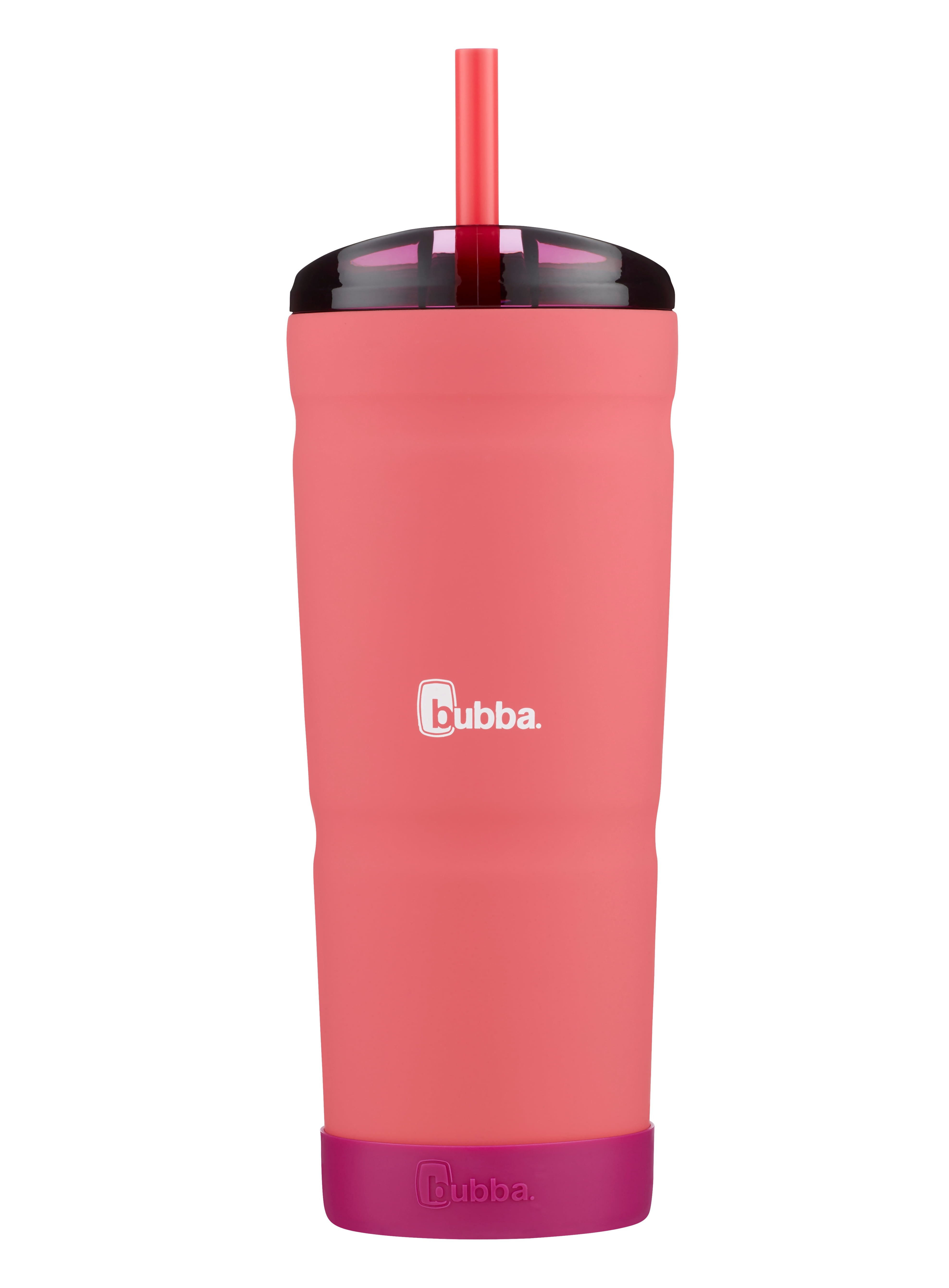 bubba Envy S Stainless Steel Tumbler with Straw and Bumper, Pink, 24 fl oz.