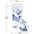 thumbnail image 2 of UrbanMingle Blue Butterflies 1 PC Christmas Stocking Large Stockings for Family, 2 of 5