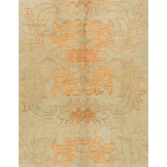 Ahgly Company Machine Washable Indoor Rectangle Abstract Yellow Area Rugs, 8' x 10'
