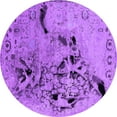 thumbnail image 1 of Ahgly Company Indoor Round Oriental Purple Industrial Area Rugs, 3' Round, 1 of 4