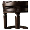 thumbnail image 3 of Drevy Pullman Wooden Kitchen Bar Height Stool 30" with 360 Degrees Swivel, Dark Walnut Finish and Brown PU Leather, Nail Head Trim Design, 3 of 8