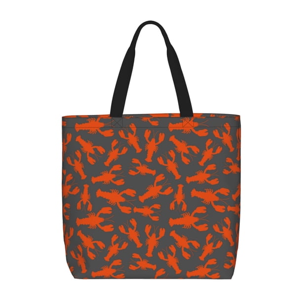 Easygdp Crayfish Bolsa Tote para Mujer, Bolso de Hombro para Trabajo, Playa, Viajes, Compras y Supermercado