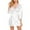 ·White, variant on Zhi Women's Solid Nine-Minute Sleeve Satin Lace Robe, Silky Fabric, Nightwear & Lounge Wear,White