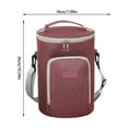 thumbnail image 3 of kladzum Lunch Bag for Men Women, Round Portable Bento Bag Insulated Cooler Bag for Work, Picnic Ice Bag Insulated Bucket Storage Bag, 3 of 5