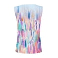 thumbnail image 4 of HOMBOM Purple Tank Tops Sleeveless V-neck Button T-shirt Fashion Print Womens Tops Clearance XL, 4 of 4