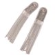 thumbnail image 2 of 1 Par de Piezas de Hombro de de Charretera de Traje de Cadena de Eslabones Larga Plateada Zulema Charretera, 2 of 8