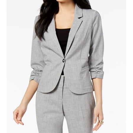 BCX Suits & Blazers - BCX Womens One Button Ruched Sleeve Blazer Jacket ...