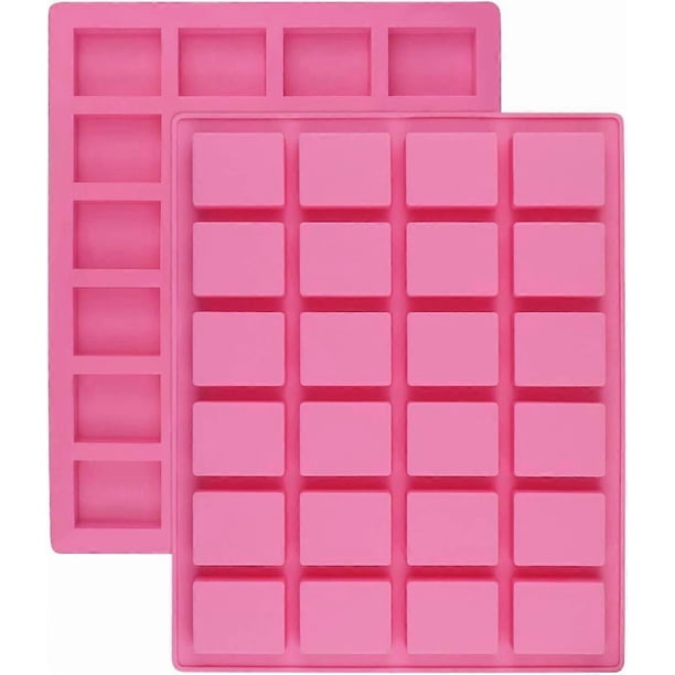 24 Cave Rectangular Caramel Candy Silicone Molds, Chocolate Truffle Molds, Whiskey Ice Cube Trays, Grid Fudge Molds