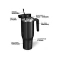 thumbnail image 2 of Termo Hydrapeak Voyager de 40 oz con asa y Popote Negro, 2 of 8
