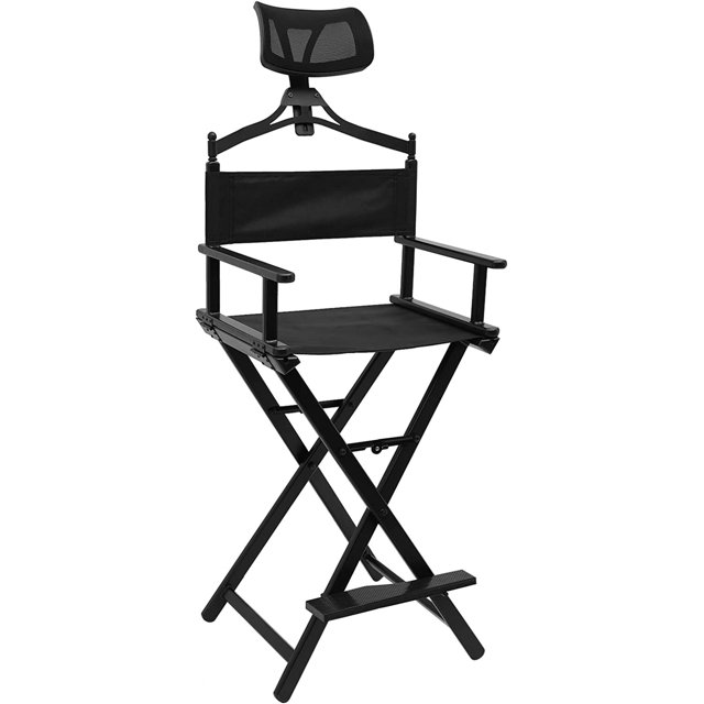 Oukaning Folding Directors Chair Portable Tall Folding Artist Stool