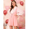 thumbnail image 3 of Vestido Decoración De Botones Allegra K San Patricio Acampanado Tirantes RoXXL, 3 of 6