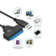 thumbnail image 2 of Tianle USB to SATA Cable,USB 3.0 to SATA 22 Pin 2.5 Inch Hard Drive Adapter, USB External Converter Cable for 2.5" SSD/HDD Hard Drive Disks With Power Port (Single USB), 2 of 5