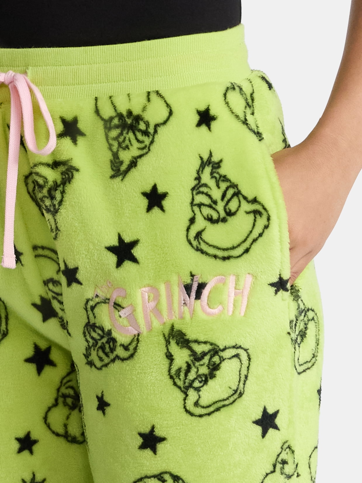 Dr. Seuss The Grinch Women's Plush Graphic Joggers, Sizes XXS-XXL
