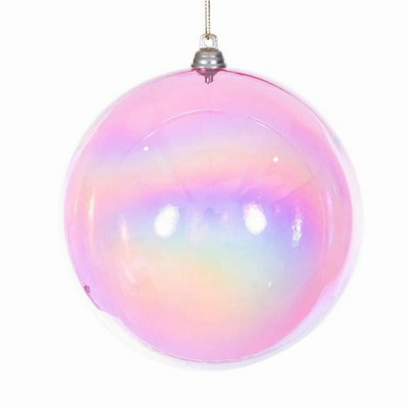 Vickerman MC250279W 4.75 in. Pink Iridescent Ball Ornament - 3 per Bag