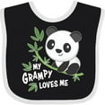 thumbnail image 3 of Inktastic My Grampy Loves Me Cute Panda Boys or Girls Baby Bib, 3 of 4