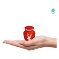 thumbnail image 2 of Drevy Deer Keepsake Cremation Urn (Bright Red), 2 of 5