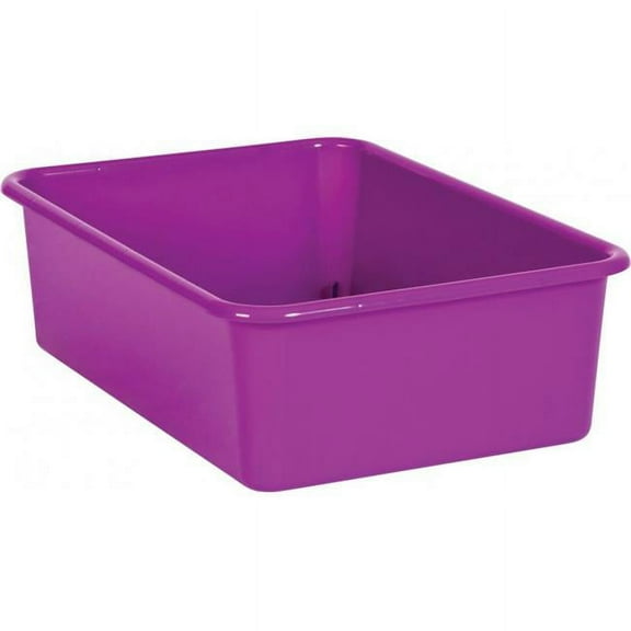 Purple Large Plastic Storage Bin | Bundle of 5