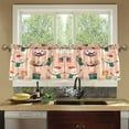 thumbnail image 4 of Yayeee Kitchen Curtains Tier Set of 2 Light Filtering 57"x24" Over Sink Window Panels, Beige Christmas Snowman, 4 of 7