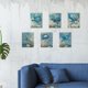 thumbnail image 5 of Lote de 6 lienzos decorativos de criaturas marinas sin marco, impermeables, para pared, diseño de tortugas marinas, medusas, estrellas de mar y pulpos, de 8 x 10 pulgadas, ideal como regalo., 5 of 9