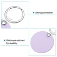 thumbnail image 4 of Uxcell Leather Keychain Blanks, 4 Pack Round PU Leather Key Fob with Key Rings, Light Round PUrple, 4 of 6