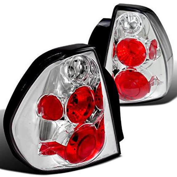 Spec-D Tuning LT-MBU04-TM Chevy Malibu Base Ls Lt Chrome Housing Altezza Tail Lights