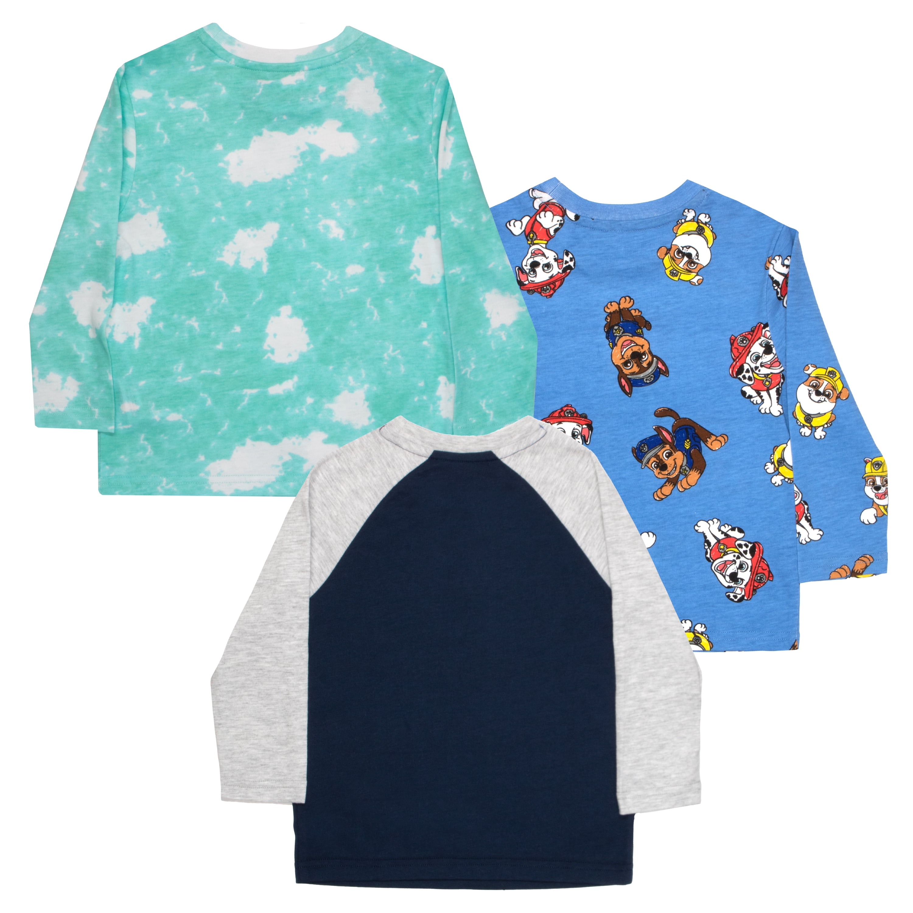 Nickelodeon Maglietta Manica Lunga Ragazze 3 Pezzi Paw Patrol - Rosa/Grigio/Azzurro, Taglia 5 Anni
