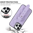 thumbnail image 3 of Jiahe Cover for iPhone 12 Pro Max, Slim Soft with Adjustable Wristband Kickstand Case,Anti-Scratch Rugged Shockproof PU Leather Cover Protective Cover, purple, 3 of 8