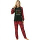 thumbnail image 2 of Pijamas a juego de Navidad para mujer, conjunto de pijamas verdes, Feliz Navidad, flocado, 2 of 4