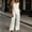 New-White, variant on PNTUTB Women's Two Piece Set Sleeveless Scoop Neck Top Elastic Waist Wide Leg Pants with Pocket Solid Color Casual Comfort Trendy Outfit Sets