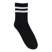 No Boundaries Womens Ribbed Mid Crew Socks, 6-Pack, Womens, Shoe Sizes 4-10