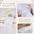 thumbnail image 4 of Camino de mesa de tul blanco, mantel de tul perlado, mantel blanco, velo de novia, telas para arco de boda, decoraciones para mesa de postres, 4 of 4