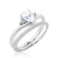 thumbnail image 3 of Gorgeous Minimalist 1.75 Carat Pear Cut Diamond Moissanite Unique Engagement Ring, Affordable Wedding Ring, One Matching Band in 925 Sterling Silver With 18k White Gold Plating Gift For Her Love, 3 of 3