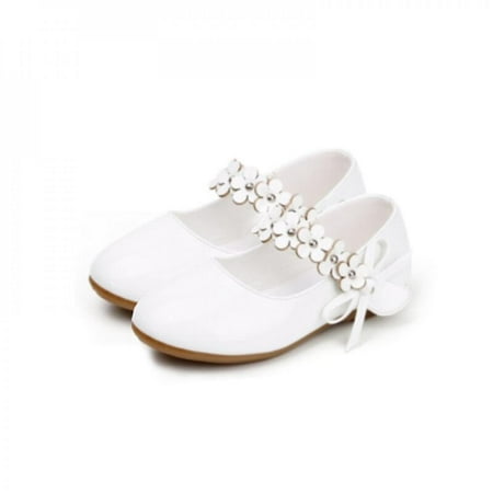 

MEROTABLE Infant Baby Girl First Walker Shoes Mary Jane Flats Princess Wedding Dress Shoes Newborn Crib Shoes