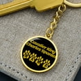 thumbnail image 6 of Cavalier King Charles Spaniel Mama Circle Keychain Stainless Steel or 18k Gold Dog Mom Pendant, 6 of 12