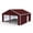 Brown-33x25 FT, variant on 22 x 23 ft White Metal Garage Shed, 14-Gauge Steel Frame with 26-Gauge Panels and Side Door for Vehicle and Equipment Storage