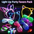 thumbnail image 5 of Light Up Toys Glow Party Supplies - 65 Pack LED New Year Birthday Party Favors Stuffers Accessories for Kids Adults, 5 Light Up Glasses 10 Bracelets 5 Flashing Headbands 5 Necklaces 40 Finger Lights, 5 of 13