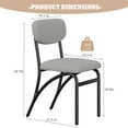 thumbnail image 7 of Dining Chairs Set, Mid Century Morden Chair with Arched Metal Legs, Upholstered Boucle Dining Chairs Suitable for Various Kitchen Styles, 7 of 7